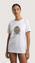 Camiseta Capivara Caffeine e Chill Branca